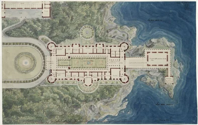Orianda Palace in Crimea. Moscow Design. Ground Plan with Surroundings