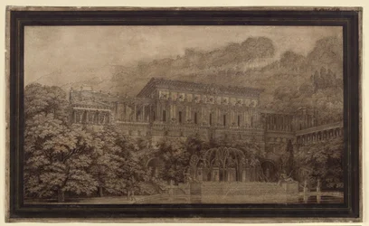 Castle with Large Fountain Complex
