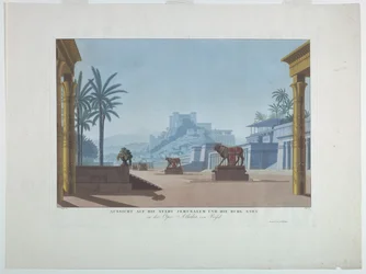 Stage Design: Jerusalem and Mount Zion, for Athalia