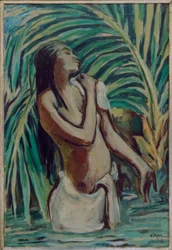 Bathing Indian Girl