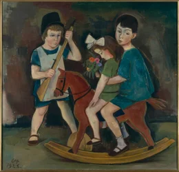 Child Portrait with Rocking Horse