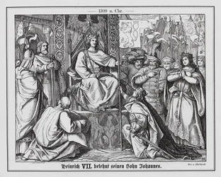 King Henry VII of Germany recalls his son, John of Bohemia