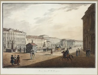 View of the Moika Embankment near the Police Bridge