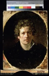 Self portrait. Painting by Karl Pavlovich Briullov (1799-1852) circa 1833 State Russian Museum, Saint Petersburg