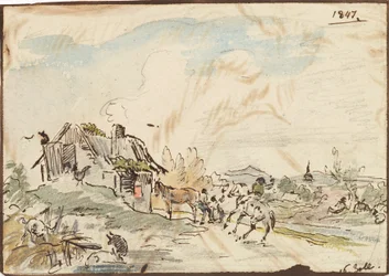 Rural Idyll, Farmhouse with Horses
