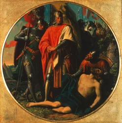 Rudolf I of Habsburg at the Corpse of Ottokar at Dürnkrut 1278