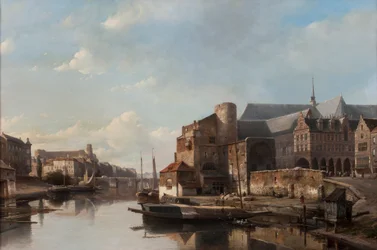 A Capriccio View of a Dutch Town Along a River