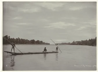 Crossing a River with a Long Log Boat