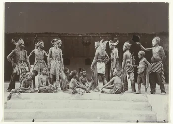 Theatrical performance by Javanese in costume