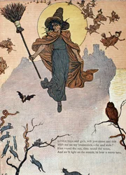 Sabbath of evil witches and animals