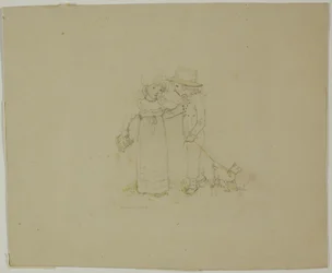 Two Children with Dog