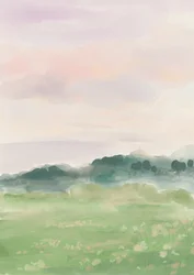 Misty Morning Fields