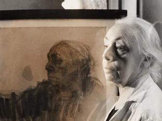 German painter, graphic artist and sculptor Käthe Kollwitz, Germany around 1940