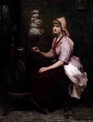 The Girl at the Spinning Wheel