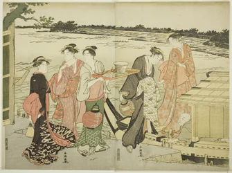 Women Boarding a Pleasure Boat
