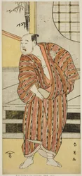 The Actor Kataoka Nizaemon VII as Hayakawa Matabei in the Play Furiwake-gami Aoyagi Soga, Performed at the Miyako Theater in the First Month, 1796