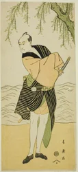 The Actor Sawamura Sojuro III as Ume no Yoshihei in the Play Suda no Haru Geisha Katagi, Performed at the Kiri Theater in the First Month, 1796
