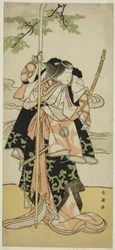 The Actor Segawa Kikunojo III as Lady Tomoe in the Play Yasa Gumbai Miyako no Jindori, Performed at the Miyako Theater, c.1793