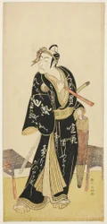 Actor Ichikawa Danjuro V as Sukeroku in "The Seven Guises of Soga" ("Nanakusa Yosooi Soga")