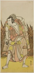 The Actor Nakamura Nakazo I as Hachiman Taro Yoshiie in the Play Oshu Adachi ga Hara, Performed at the Nakamura Theater in the Fourth Month, 1775
