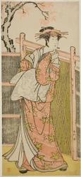 The Actor Sawamura Sojuro III as the Spirit of the Courtesan Takao in the Play Takao Daimyojin Momiji no Tamagaki, Performed at the Nakamura Theater in the Seventh Month, 1787