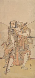 Bando Mitsugoro I in the Role of Asahina no Saburo, Drama Sono Kyodai Fuji no Sugatami