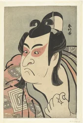 Bust portrait of the actor Ichikawa Monnosuke II in the role of Soga no Goro