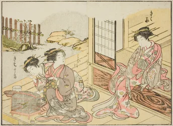 Courtesans of the Kagemanjiya (from the book "Mirror of Beautiful Women of the Pleasure Quarters," vol. 1)