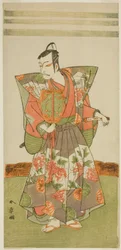 The Actor Ichikawa Danjuro V as Kudo Kanaishi in the Play Izu-goyomi Shibai no Ganjitsu, Performed at the Morita Theater in the Eleventh Month, 1772