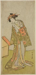 The Actor Iwai Hanshiro IV as the Courtesan Agemaki in the Play "Sukeroku Yukari no Hatsu-zakura," Performed at the Ichimura Theater in the Third Month, 1776