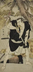 The Actor Nakamura Nakazo I as Ono Sadakuro in the Play Kanadehon Chushingura, Performed at the Ichimura Theater in the Sixth Month