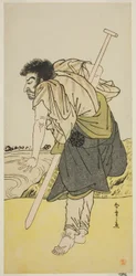 The Actor Nakamura Nakazo I as the Renegade Monk Dainichibo in the Play Edo Meisho Midori Soga, Performed at the Morita Theater in the Second Month, 1779