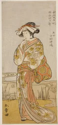 The Actor Nakamura Noshio I as a Dragon Maiden Disguised as Tamanami, in the Play Oyafune Taiheiki, Performed at the Ichimura Theater in the Eleventh Month, 1775