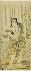 The Actor Sawamura Sojuro III as Kongara Doji in the Play Kitekaeru Nishiki no Wakayaka, Performed at the Nakamura Theater in the Eleventh Month, 1780