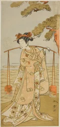 The Actor Segawa Kitsuji III as Murasame in the Play Gohiiki Kanjincho, Performed at the Nakamura Theater in the Eleventh Month, 1773