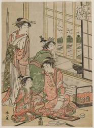 Courtesans at Leisure from the Series The Six Immortal Poets