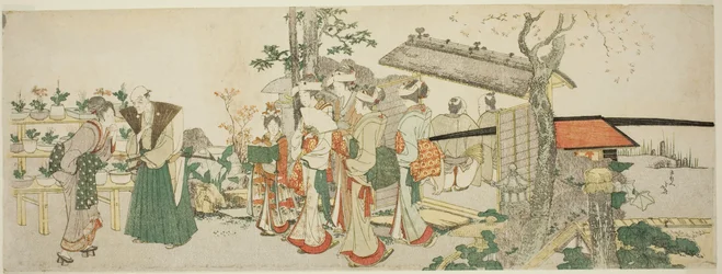 A Group of Young Women Entering the Garden of a Horticulturist