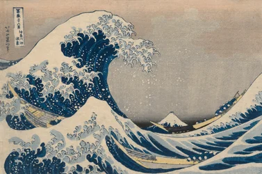 Beneath the Waves off Kanagawa, also known as The Great Wave, from the series Thirty-Six Views of Mount Fuji