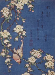 Bullfinch and weeping cherry tree, published c. 1834