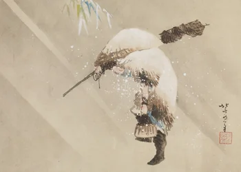 Fisherman Carrying His Net in the Snow, c. 1821