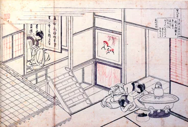 From the series Hundred Poems by One Hundred Poets: Shikishi Naishinno, c1830