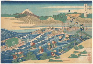 Fuji Seen from Kanaya on the Tokaido, from the series Thirty-six Views of Mount Fuji