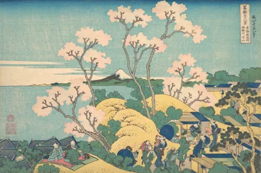 Fuji from Gotenyama on the Tokaido at Shinagawa, ca. 1830-32