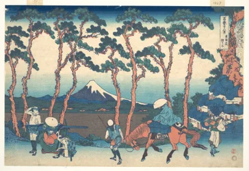 Hodogaya on the Tōkaidō, from the Series Thirty-six Views of Mount Fuji
