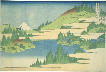 Lake Hakone in Segami Province, from the series Thirty-six Views of Mount Fuji