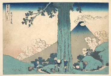 Mishima Pass in Kai Province, from the series Thirty-six Views of Mount Fuji
