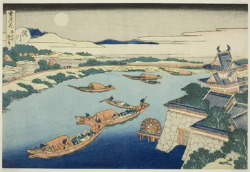 Moonlight on the Yodo River, from the series 