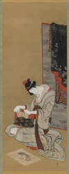 New Year Custom: Makeup on the New Year Morning, Edo period, c.1806-11
