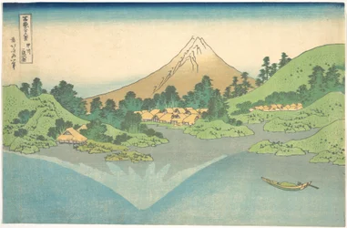 Reflection in Lake at Misaka in Kai Province, from the Series Thirty-six Views of Mount Fuji