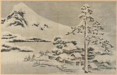 Seaside Village in Snow